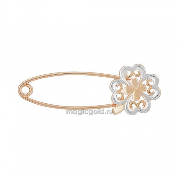 Золотая брошь без камня № 155757