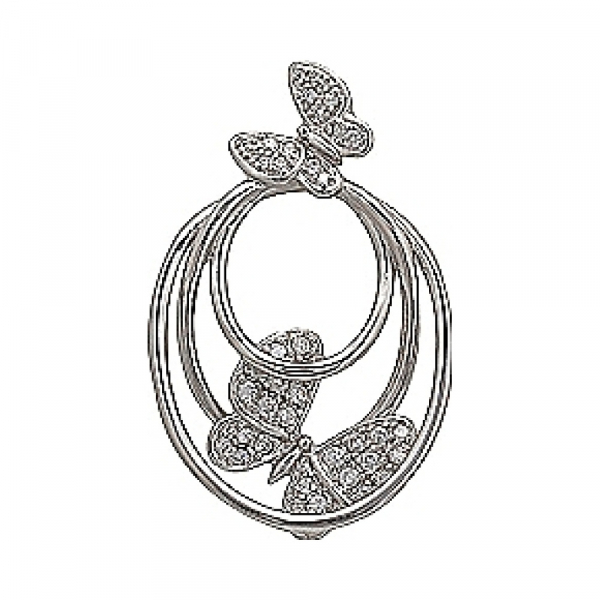 Серебряная подвеска с фианитом № 70707