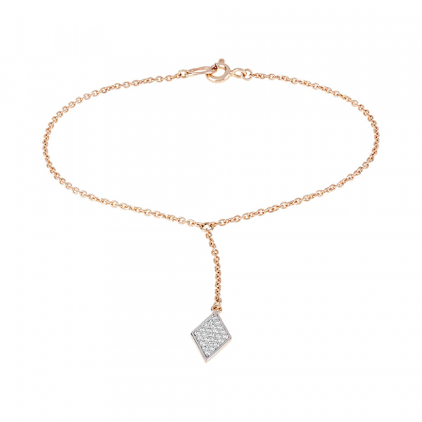 Золотой браслет с фианитами № 126700