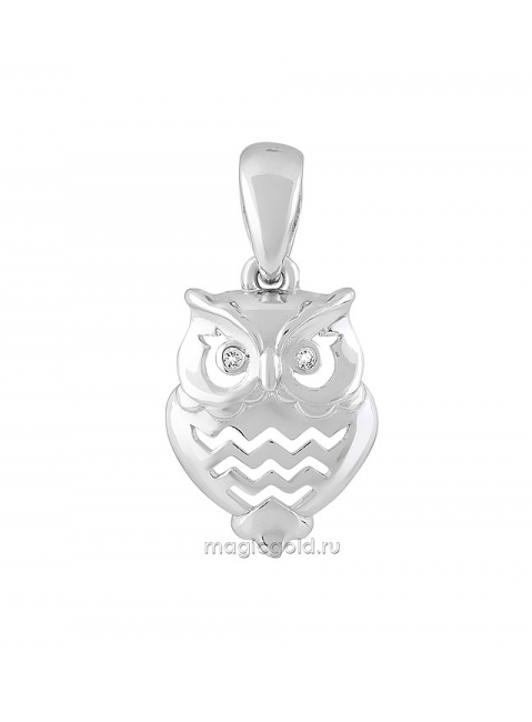 Серебряная подвеска с фианитом № 129855