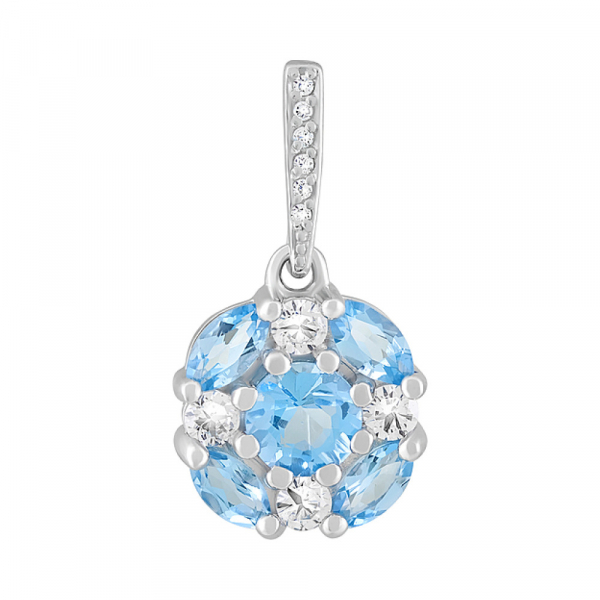  Колье с синт.топазом и фианитом TED LAPIDUS  № 32632