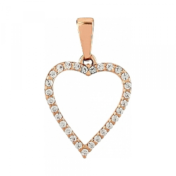 Золотая подвеска с фианитом № 86101