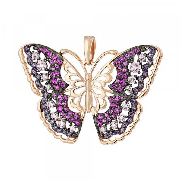 Золотая подвеска с фианитом № 138510