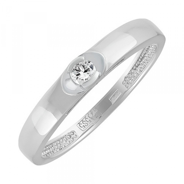 Золотое кольцо с бриллиантом № 138219