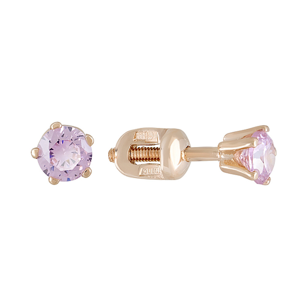 Пуссеты с фианитом № 122185