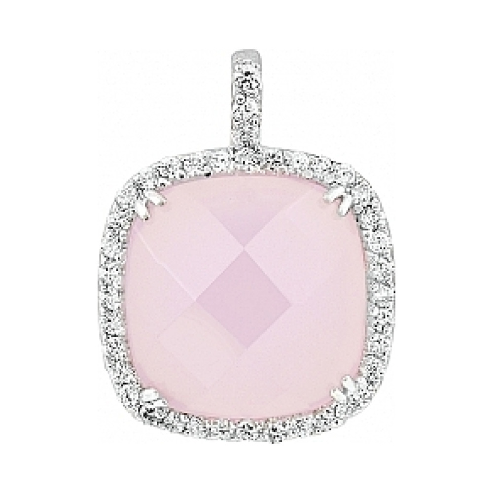 Серебряная подвеска с фианитом № 114239