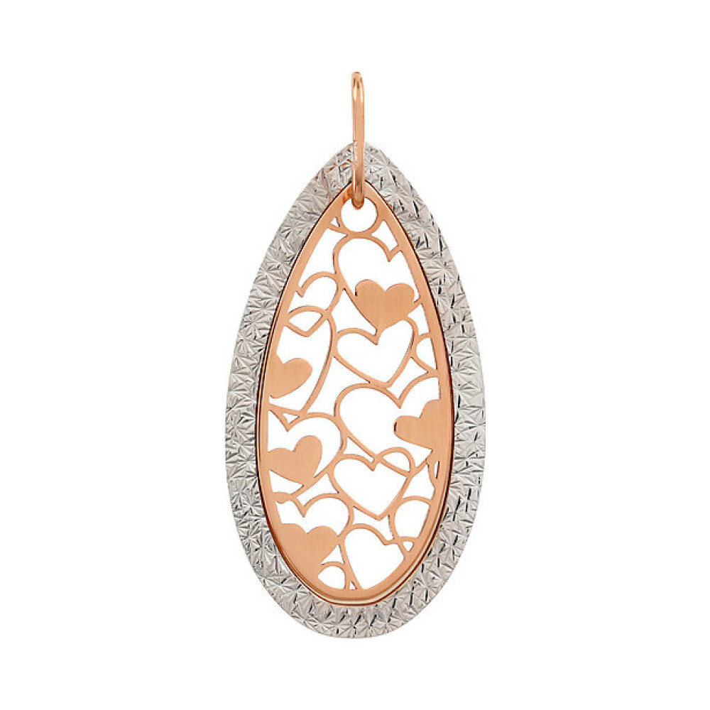 Золотая подвеска без камня с алмазкой № 105231