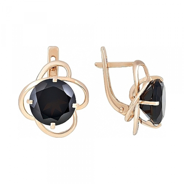 Серьги с раухтопазом № 107176