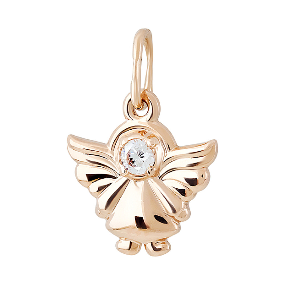 Золотая подвеска с фианитом № 130100