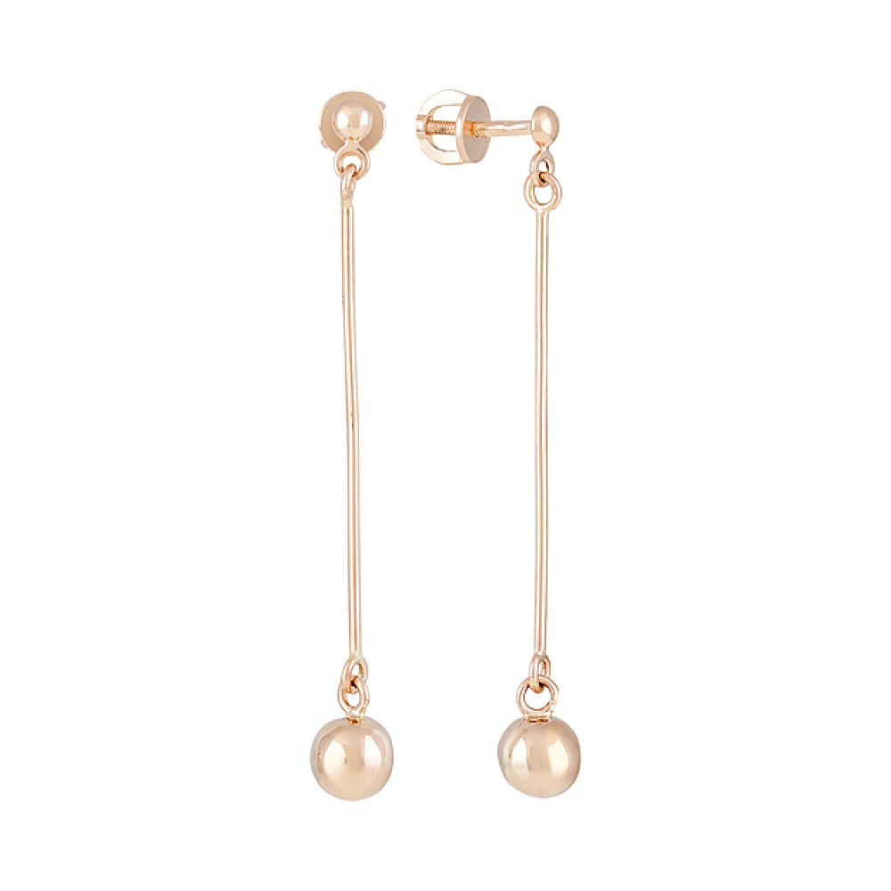 Золотые серьги без камня № 129081