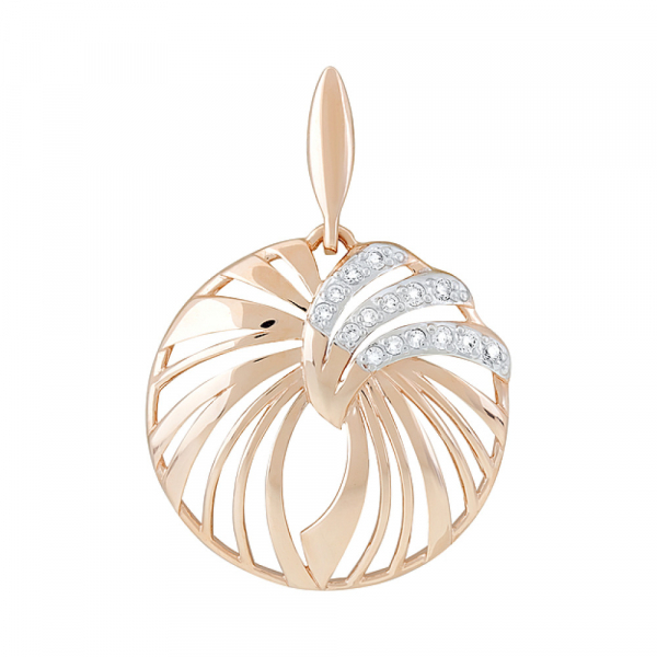 Золотая подвеска с фианитами № 127328