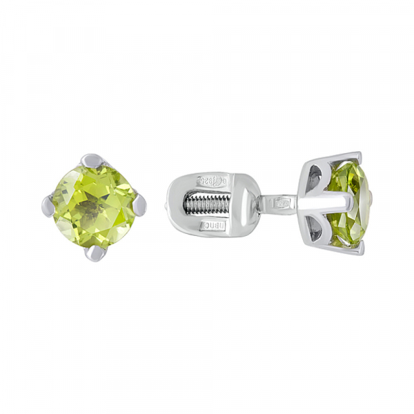 Пуссеты с хризолитом № 77507