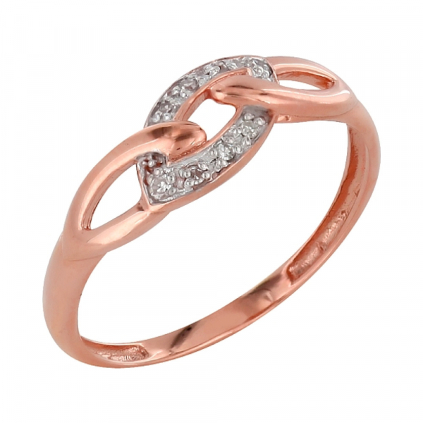 Золотое кольцо с бриллиантом № 98666