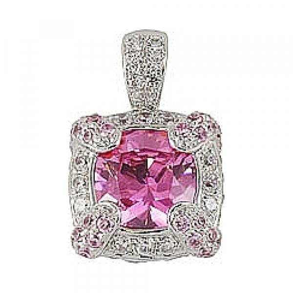 Серебряная подвеска с фианитом № 68640