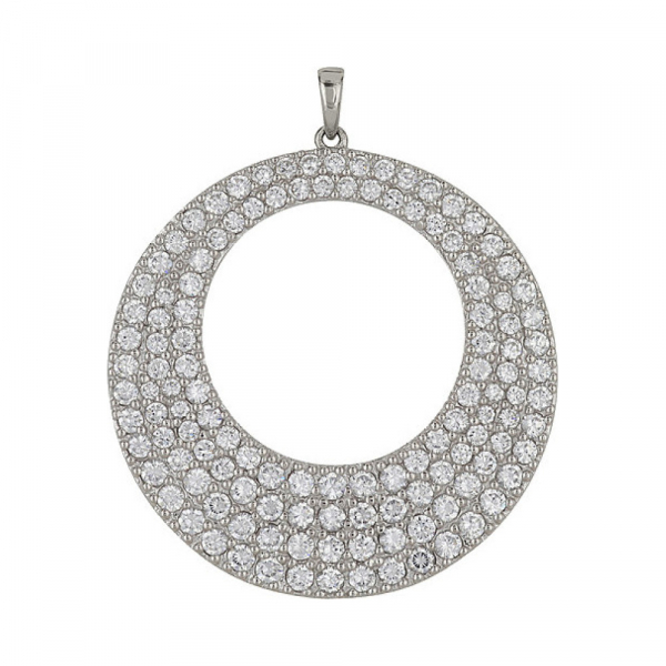 Серебряная подвеска с фианитом № 83450