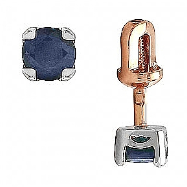 Пуссеты с сапфиром № 29052