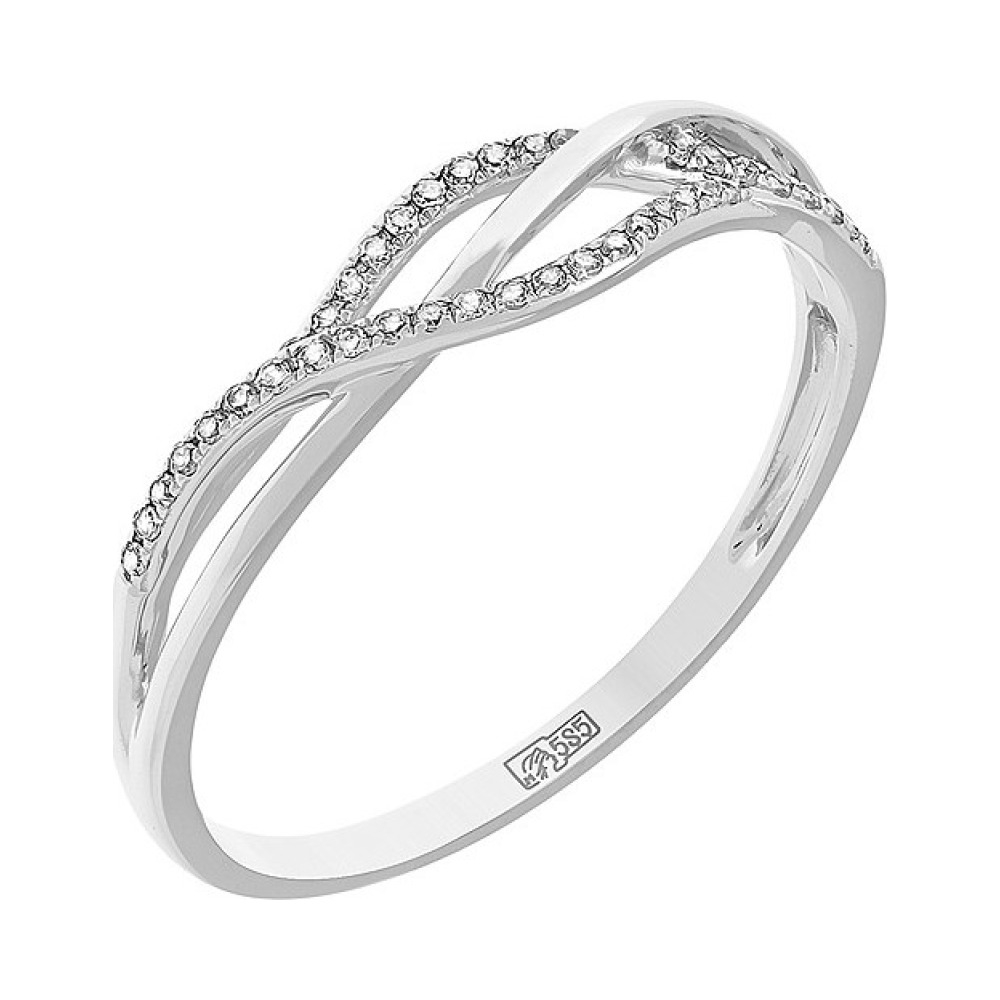 Золотое кольцо с бриллиантом № 112889