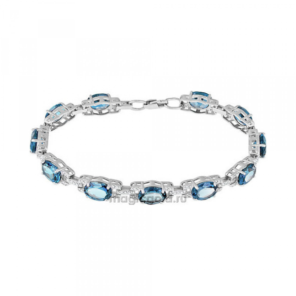 Золотой браслет с топазом и фианитом № 122954