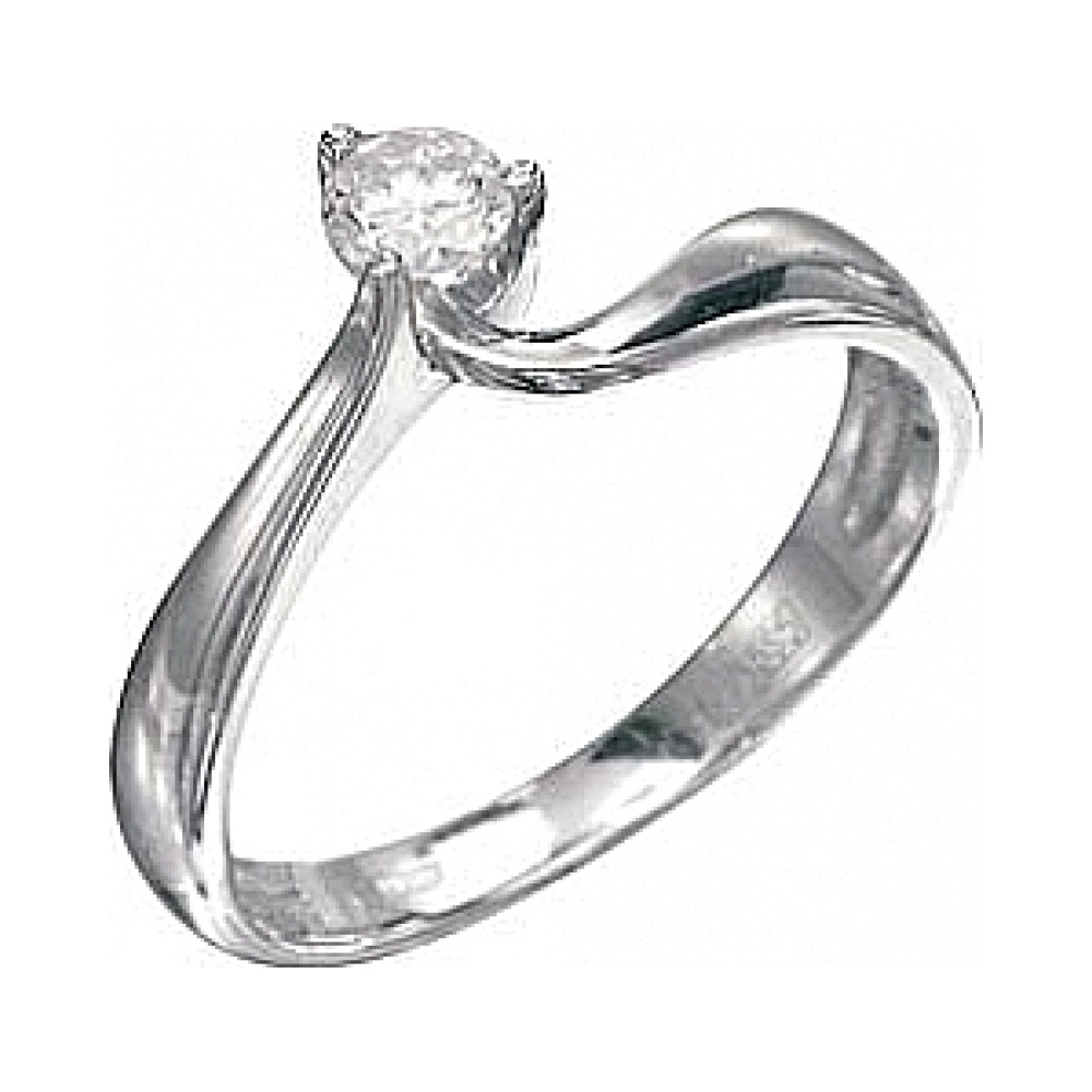 Золотое кольцо с бриллиантом № 75309