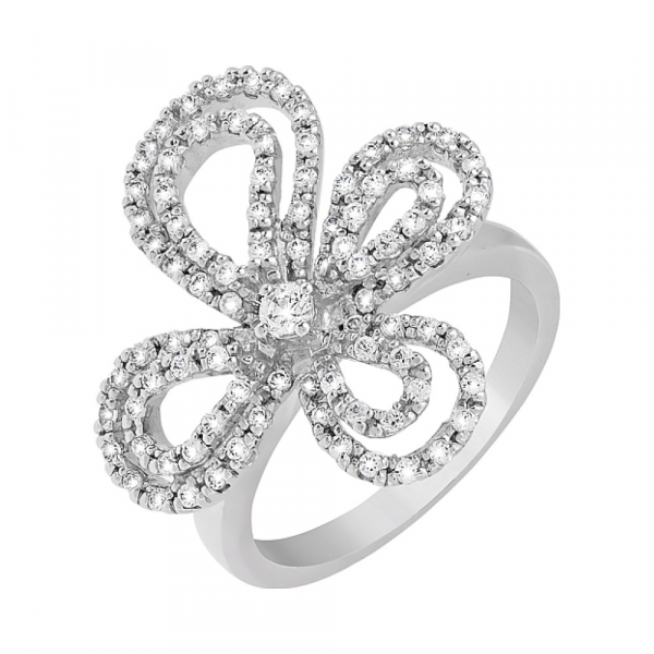 Серебряное кольцо с фианитами № 98200