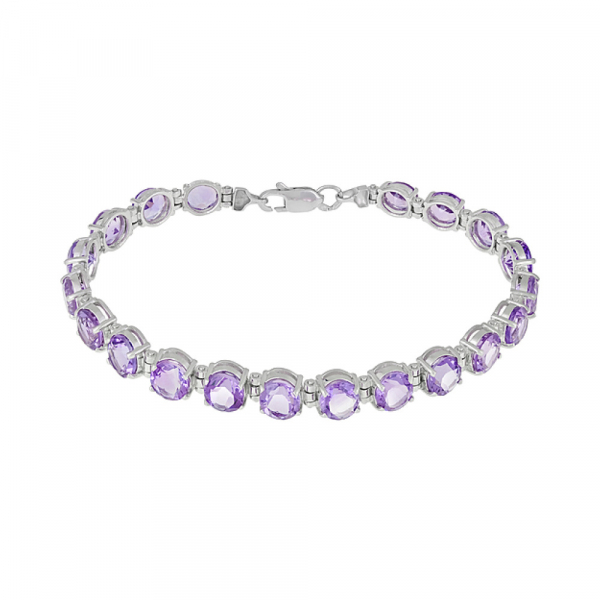 Серебряный браслет с аметистом № 122876