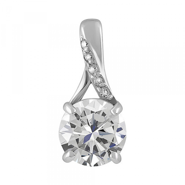Серебряная подвеска с фианитом № 132963