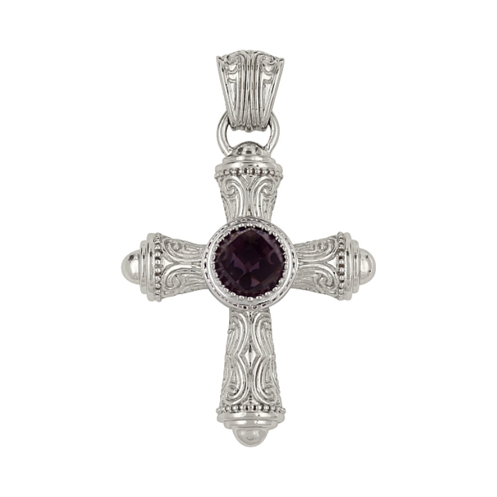 Серебряная подвеска с фианитом № 83507