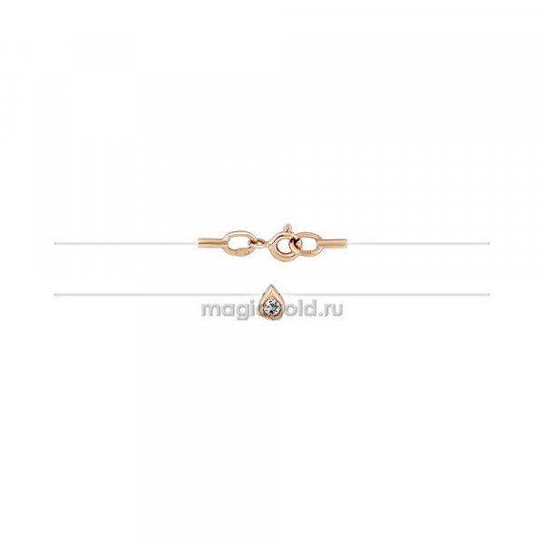 Золотое колье с фианитом № 140180