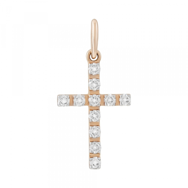 Золотая подвеска с бриллиантом № 72670