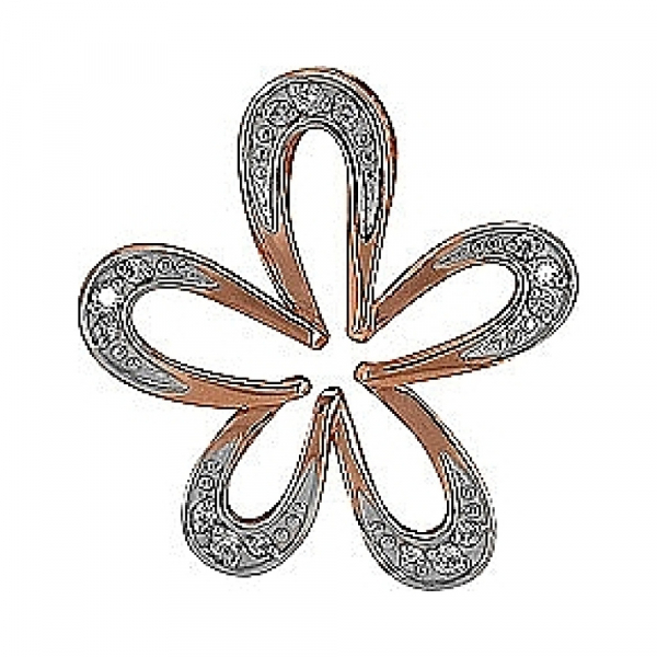 Золотая подвеска с фианитом № 73190