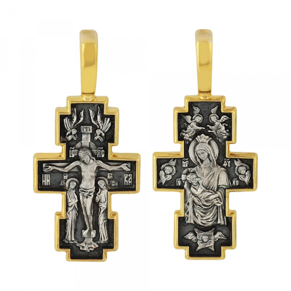 Крест с золотым покрытием № 100453