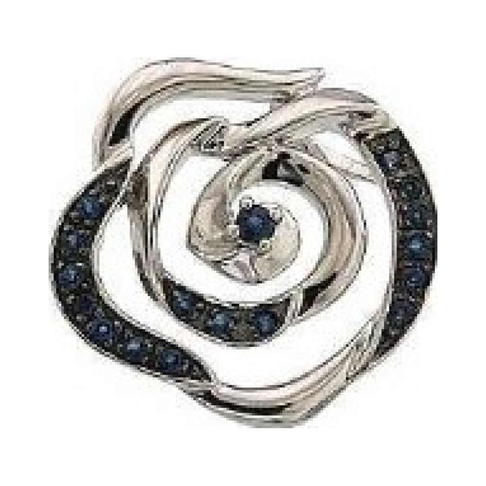 Золотая подвеска с сапфиром № 64447