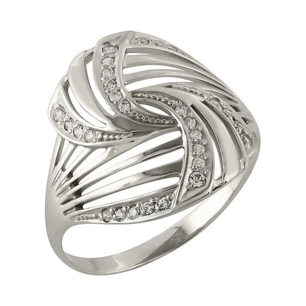 Золотое кольцо с фианитом № 98475