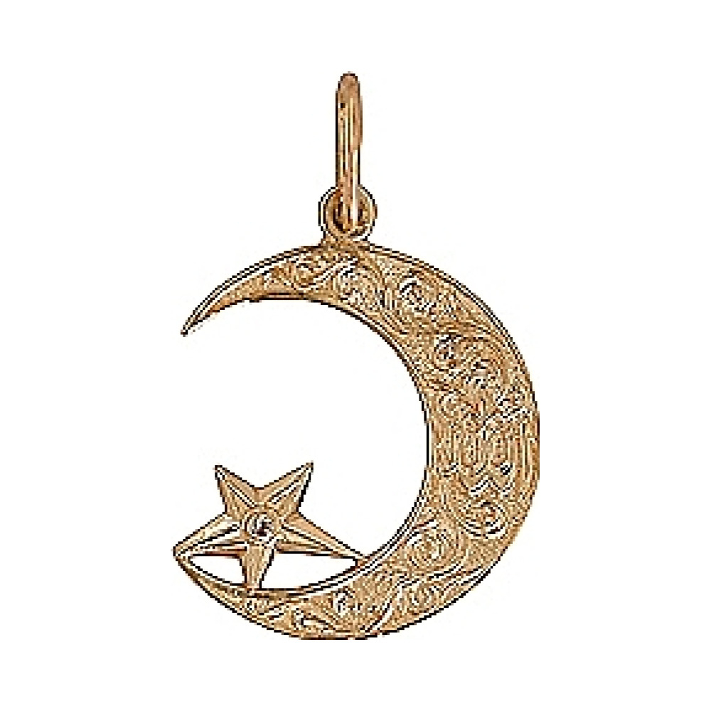 Золотая подвеска с фианитом № 70030