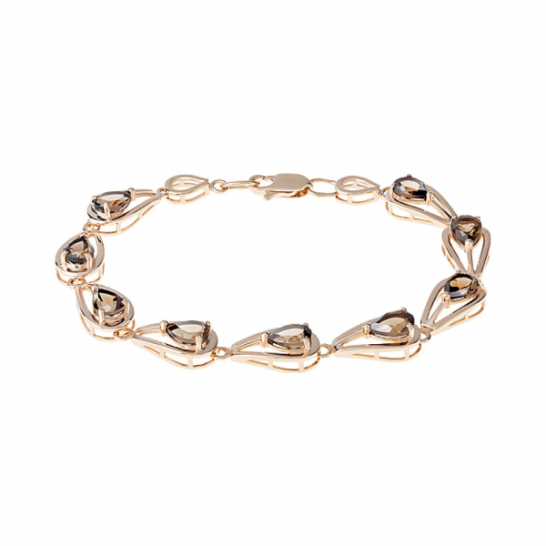 Золотой браслет с раухтопазом № 126443