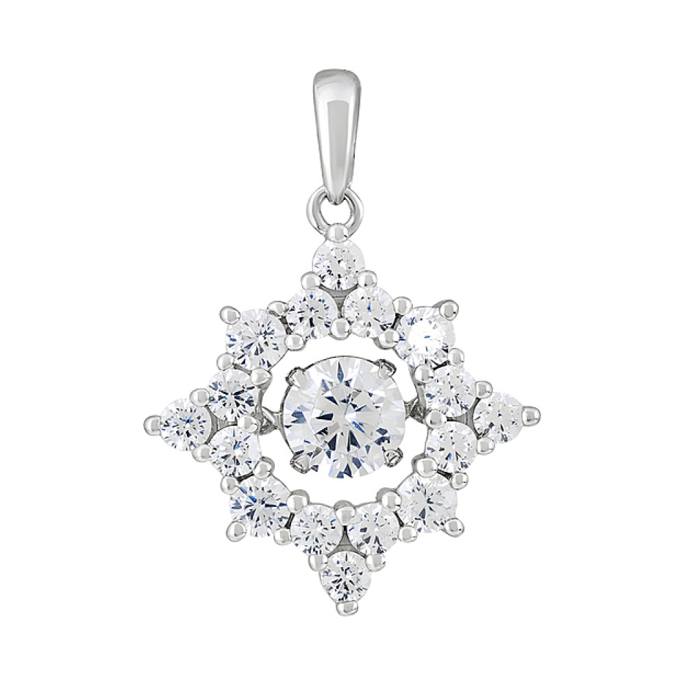 Серебряная подвеска с фианитами № 127718