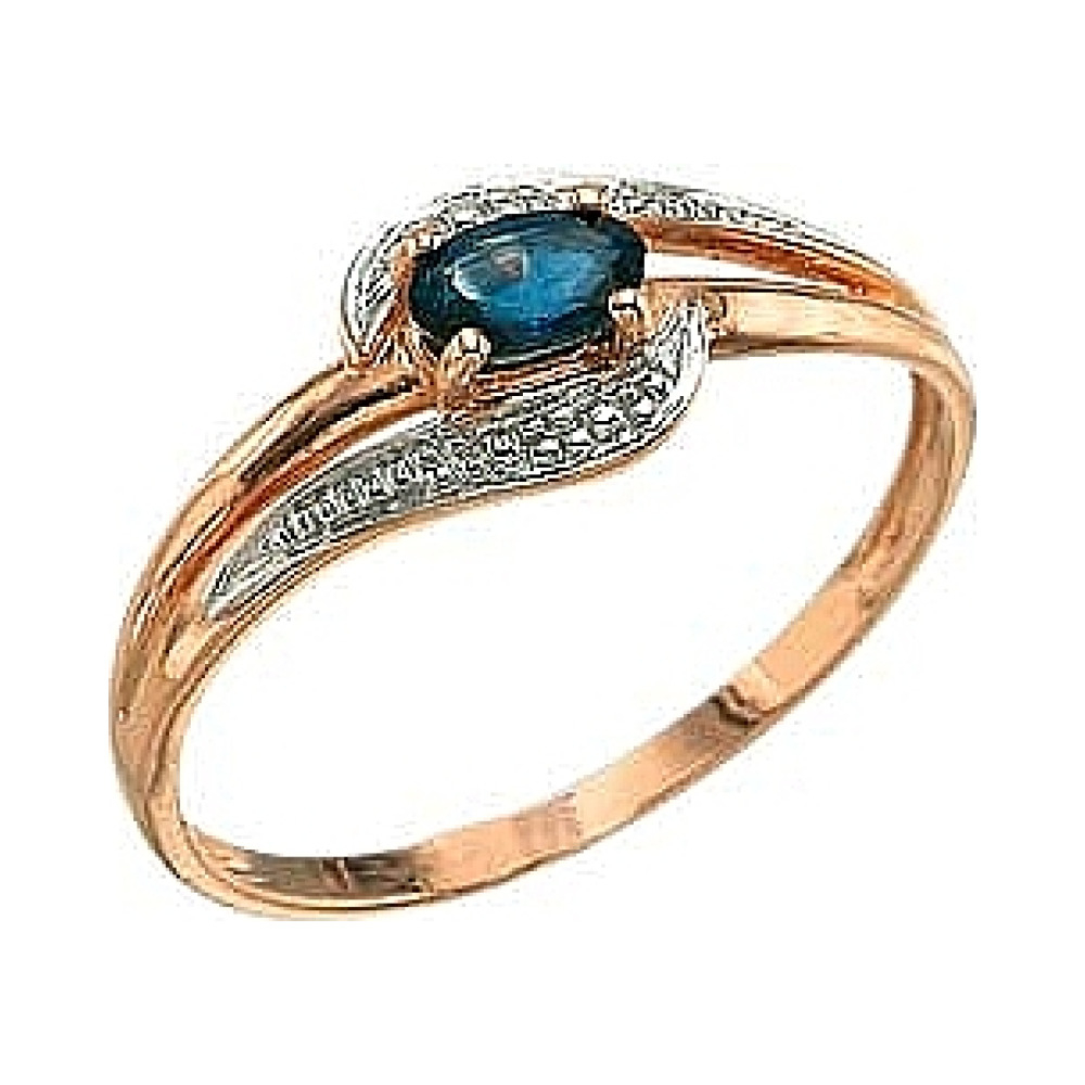 Золотое кольцо с сапфиром № 3265