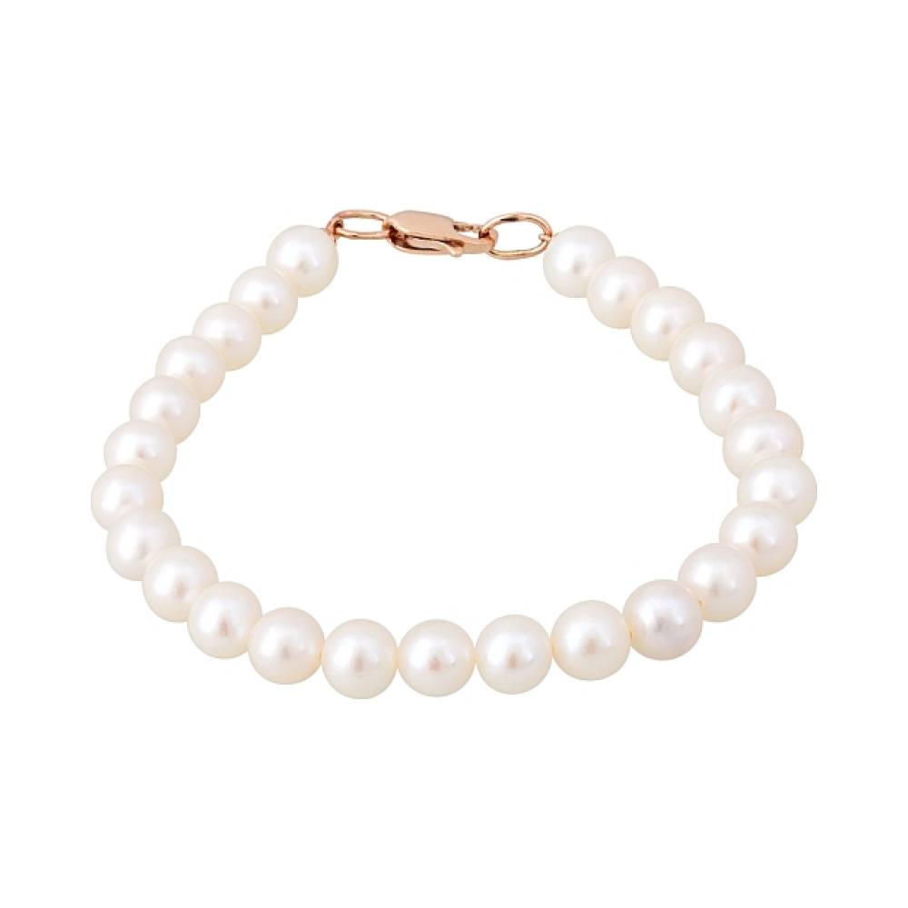 Золотой браслет с жемчугом № 119852