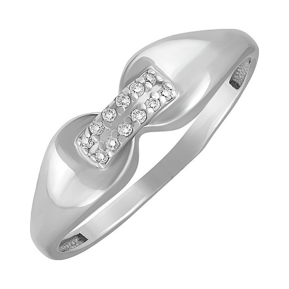 Серебряное кольцо с фианитом № 134318