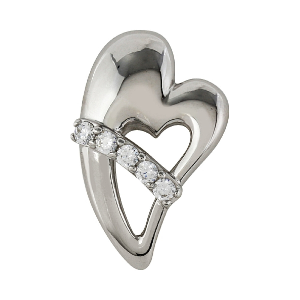 Серебряная подвеска с фианитом № 82845