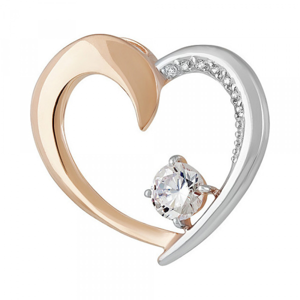 Золотая подвеска с фианитом № 136953