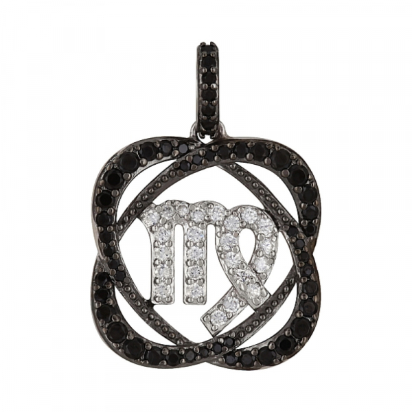 Серебряная подвеска с фианитом № 83453