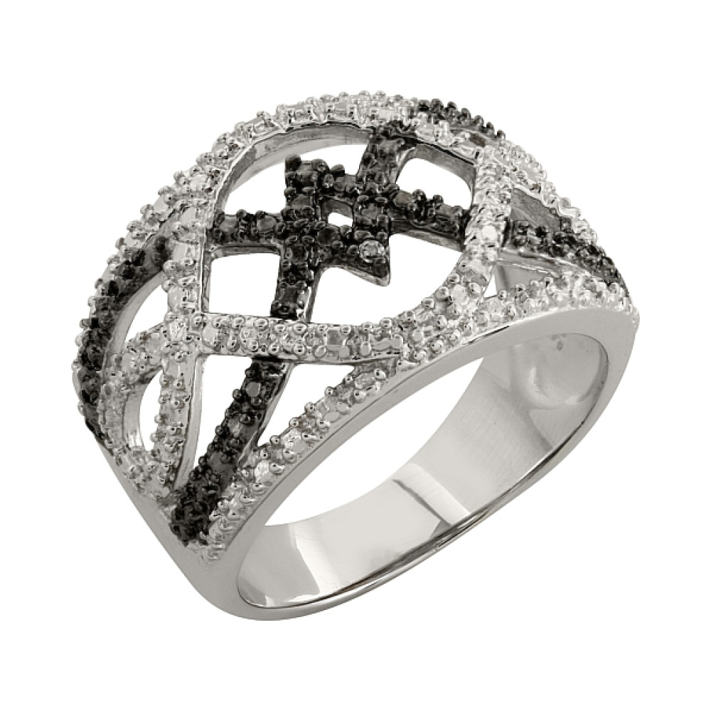 Серебряное кольцо с фианитом № 83480