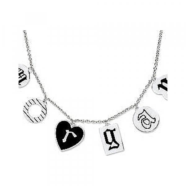 Серебряное колье с эмалью № 35871