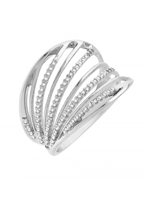 Золотое кольцо с фианитами № 112973