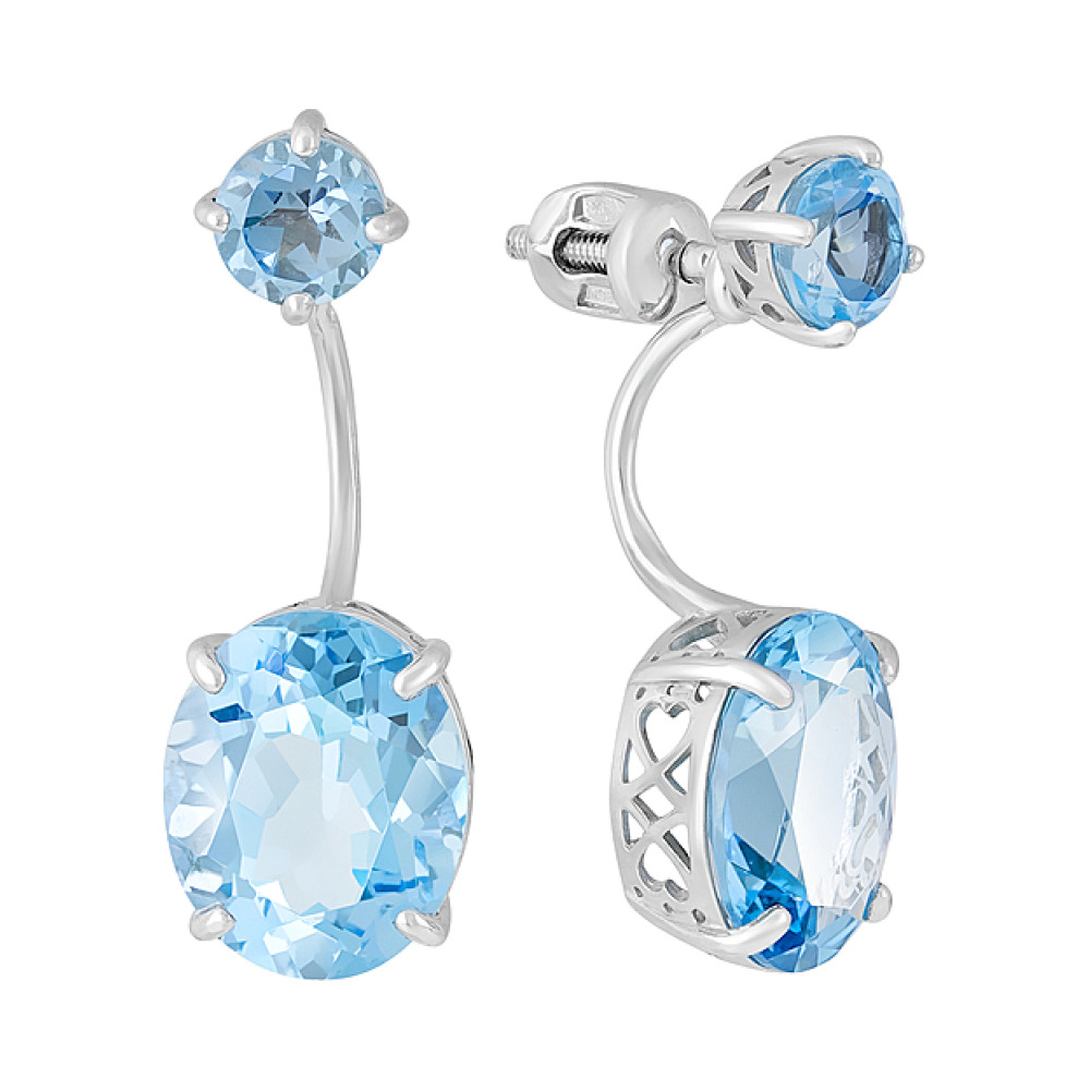 Пуссеты с топазом № 126904