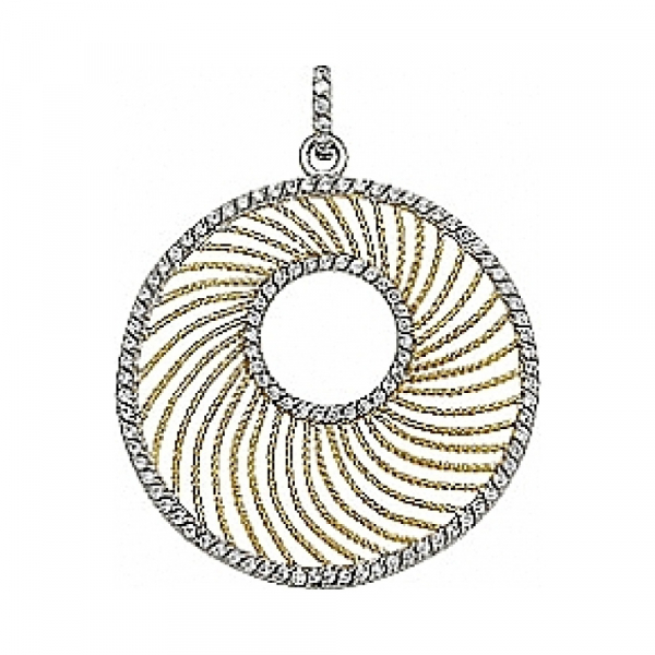 Подвеска с фианитом и золотым покрытием № 80837