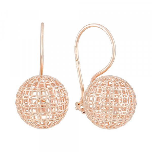 Золотые серьги без камня № 124733