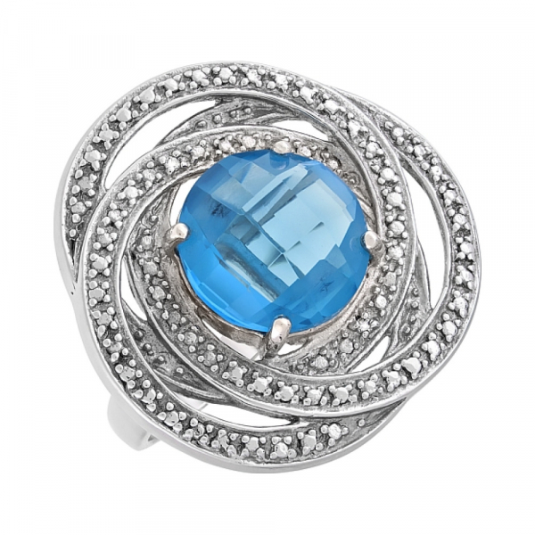 Серебряное кольцо с фианитом № 31364