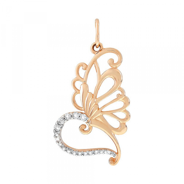 Золотая подвеска с фианитами № 112283